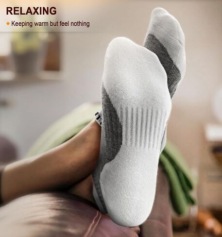 Mens Socks 6 Pairs-Athletic Ankle Socks Cushioned No Show For Men Running-Arch Compression Support in Saudi Arabia