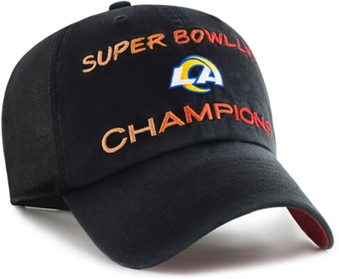 47 Men's NFL Super Bowl LVI Champions Scene Trucker Clean Up Adjustable Hat in Saudi Arabia