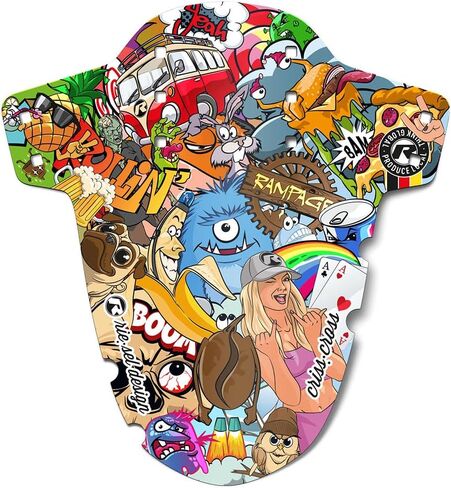 Riesel Design - Front bike fender For Face and Suspension Fork Protection - Secure Fit, For Cyclocross and Gravel bikes, Wheel Sizes upto 28" - Criss:Cross - Carbon in Kuwait