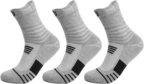 Men's Athletic Ankle Socks 3-Pair, Cushioned for Running Basketball Hiking, Breathable Comfort Sports Socks in Saudi Arabia