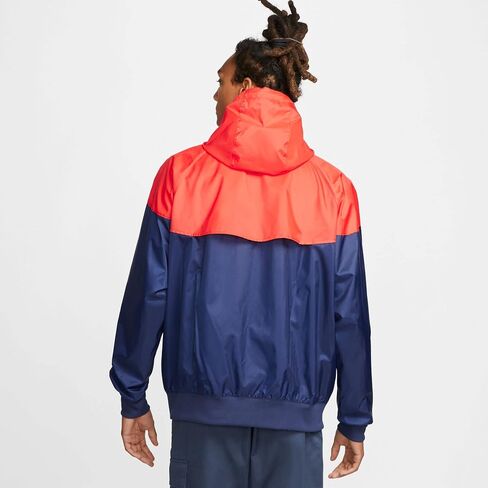 Nike Sportswear Men's Windrunner Hooded Full-Zip Jacket (US, Alpha, Medium, Regular, Regular, University Red/Midnight Navy) in Saudi Arabia