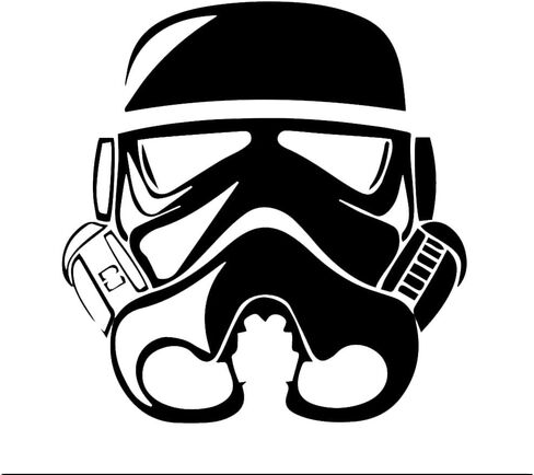 ملصق سيارة من الفينيل بصورة ظلية لخوذة Stormtrooper (6 بوصات أسود) in Kuwait