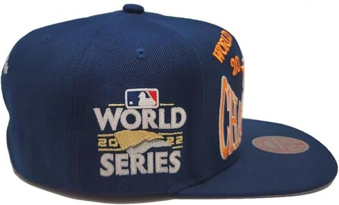 Mitchell & Ness Houston Astros New Big Champ World Series Champions Era Snapback Hat Cap Blue Orange in Saudi Arabia