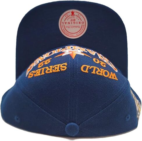 Mitchell & Ness Houston Astros New Big Champ World Series Champions Era Snapback Hat Cap Blue Orange in Saudi Arabia