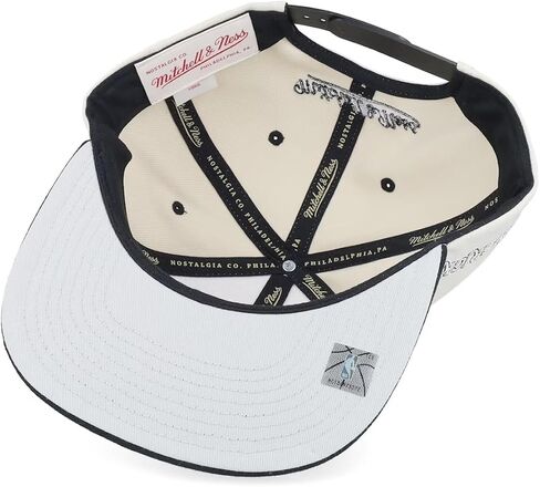 Mitchell & Ness Dallas Mavericks NBA Evergreen Snapback Hat Cap, Cream/Black in Saudi Arabia
