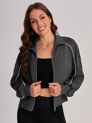 Womens Zip Up Jackets Oversized Sweatshirts Fall Fashion Outfits 2025 Sweaters Winter Clothes in Saudi Arabia