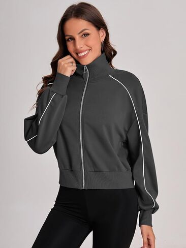 Womens Zip Up Jackets Oversized Sweatshirts Fall Fashion Outfits 2025 Sweaters Winter Clothes in Saudi Arabia