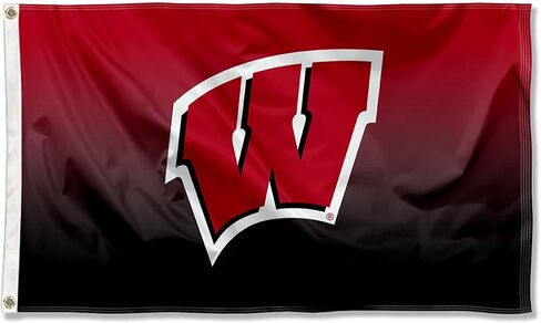Wisconsin Badgers Two Tone Gradient Flag in Saudi Arabia