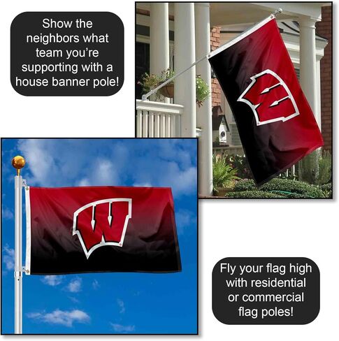 Wisconsin Badgers Two Tone Gradient Flag in Saudi Arabia