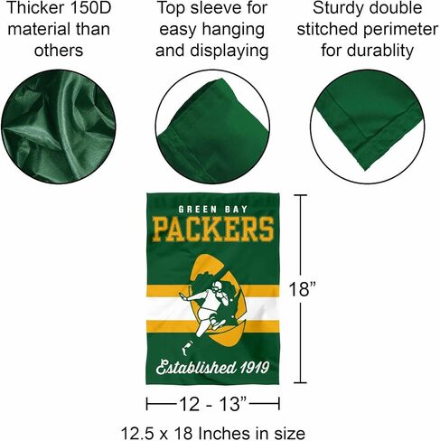 لافتة علم الحديقة ذات الخطوط الكلاسيكية من Green Bay Packers ذات الوجهين in Kuwait