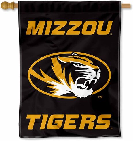 College Flags & Banners Co. Missouri Tigers Wordmark Logo Double Sided House Banner Flag in Saudi Arabia