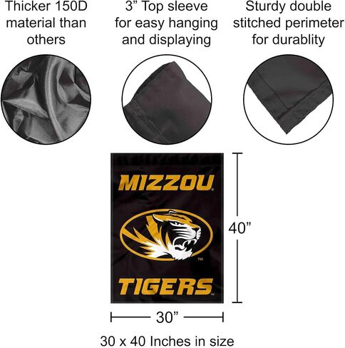 College Flags & Banners Co. Missouri Tigers Wordmark Logo Double Sided House Banner Flag in Saudi Arabia