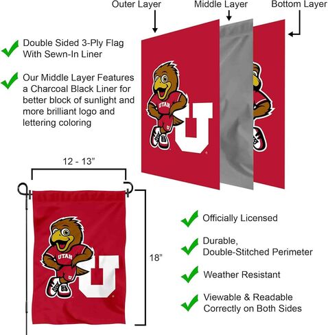 Utah Swoop Mascot Garden Flag in Saudi Arabia
