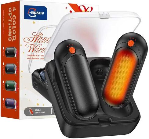 Electric Hand Warmers Rechargeable 2 Pack，24H Heating 5 Levels Heat Double Sided USB C Hand Warmer Gifts for Christmas, Outdoor, Golf, Hunting, Camping Accessories in Saudi Arabia