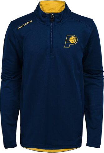 Outerstuff Indiana Pacers NBA Boys للشباب (8-20) والأطفال (4-7) إفتح 1/4 سحاب الأداء، البحرية in Kuwait