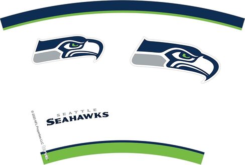 Tervis NFL Seattle Seahawks - تقليد مصنوع في الولايات المتحدة الأمريكية، كوب سفر معزول بجدار مزدوج يحافظ على المشروبات باردة وساخنة، 16oz، كلاسيكي in Kuwait