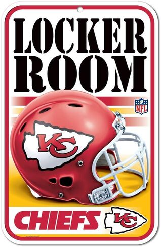 Kansas City Chiefs Locker Room Personnel Only Sign in Saudi Arabia