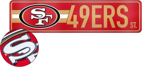 لافتة شارع أكريليك قياسية مقطوعة بالليزر من Rico Industries NFL مقاس 3.5 بوصة × 14.25 بوصة ديكور منزلي - غرفة النوم - المكتب - كهف الرجل in Kuwait