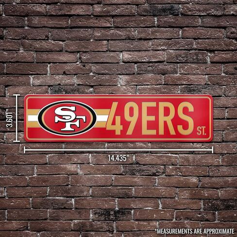 لافتة شارع أكريليك قياسية مقطوعة بالليزر من Rico Industries NFL مقاس 3.5 بوصة × 14.25 بوصة ديكور منزلي - غرفة النوم - المكتب - كهف الرجل in Kuwait