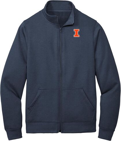 UGP Campus Apparel NCAA Primary Logo Left Chest Team Color Cadet Collar Full Zip Sweatshirt, College, University in Saudi Arabia