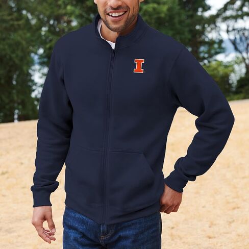 UGP Campus Apparel NCAA Primary Logo Left Chest Team Color Cadet Collar Full Zip Sweatshirt, College, University in Saudi Arabia