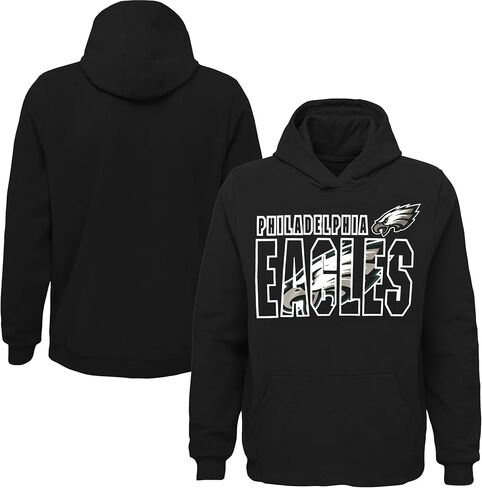 Outerstuff NFL Philadelphia Eagles Black Kids Youth 8-20 Official Game Day Touchdown Performance Primary Logo Pullover Hoodie in Saudi Arabia
