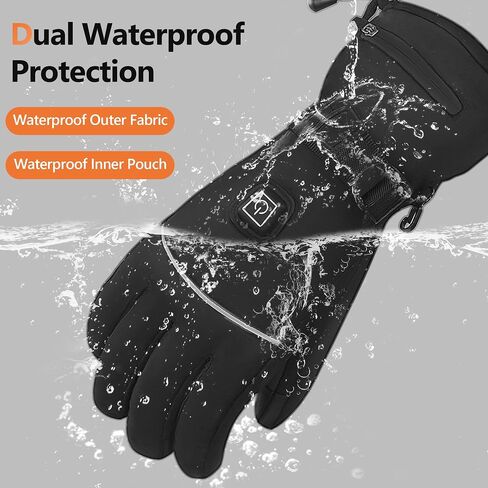 قفازات تسخين للرجال والنساء، قفازات تسخين كهربائية 3 مستويات مع شاشة تعمل باللمس، بطانات قفازات شتوية دافئة تعمل ببطارية قابلة لإعادة الشحن للدراجات النارية والتزلج والمشي لمسافات طويلة وركوب الدراجات والصيد والعمل في الهواء الطلق in Kuwait