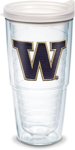 Tervis Washington University Emblem Individually Boxed Tumbler with Frosted Lid, 24 oz, Clear in Saudi Arabia