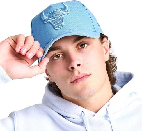 New Era Chicago Bulls 9FORTY A-Frame Blue Color Pack Snapback Cap, Adjustable Hat in Saudi Arabia