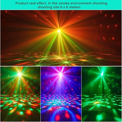 DJ Party Lights Disco Ball Light,Sound Activated Disco Lights+Red and Green Pattern Lamp Strobe Lighting for Home Club Karaoke Christmas Halloween Birthday Wedding Dancing in Saudi Arabia