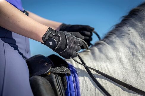 قفازات LeMieux شبكية ثلاثية الأبعاد لركوب الخيل للجنسين - خفيفة الوزن ومسامية - مضادة للانزلاق in Kuwait