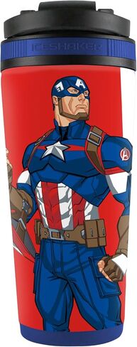 WinCraft 26oz 4D Stainless Steel Ice Shaker Marvel Captain America Blue Red in Saudi Arabia