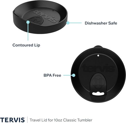 Tervis LSU Tigers - الشعار الأساسي مصنوع في الولايات المتحدة الأمريكية، كوب سفر معزول بجدار مزدوج يحافظ على المشروبات باردة وساخنة، مموج 10 أونصة، كلاسيكي in Saudi Arabia