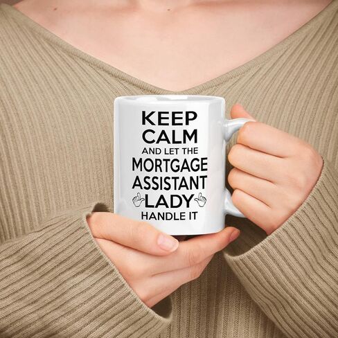 Gift For Banker 11oz, 15oz White Ceramic Mug - Keep Calm & Let The Banker Lady Handle It in Kuwait