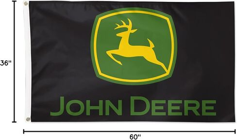 شعار WinCraft John Deere Flag 3'x5' الفاخر باللون الأسود in Saudi Arabia