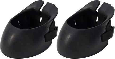 Rubber Horse Boots Non Slip Horse Protection Shoes Guard For Injury Recovery And Outdoor Equestrian Use,Black,2Pcs Set(L) in Saudi Arabia
