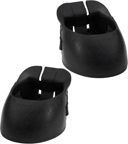 Rubber Horse Boots Non Slip Horse Protection Shoes Guard For Injury Recovery And Outdoor Equestrian Use,Black,2Pcs Set(L) in Saudi Arabia