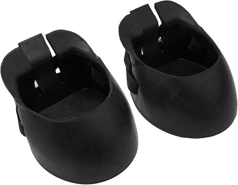 Rubber Horse Boots Non Slip Horse Protection Shoes Guard For Injury Recovery And Outdoor Equestrian Use,Black,2Pcs Set(L) in Saudi Arabia