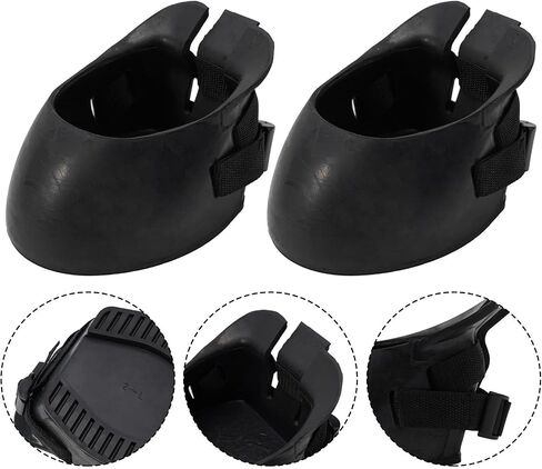 Rubber Horse Boots Non Slip Horse Protection Shoes Guard For Injury Recovery And Outdoor Equestrian Use,Black,2Pcs Set(L) in Saudi Arabia