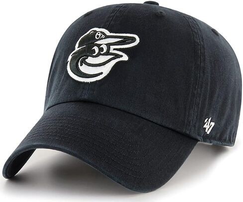 '47 New York Yankees Adjustable Cap Clean Up MLB, Baltimore Orioles Black White, One Size in Saudi Arabia
