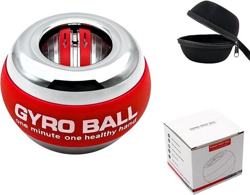 Torque Ball Hand Exerciser, Metal Weighted Wrist Power Gyro Ball, Curaball Grip Strength Trainer, Hand Strengthening Devices, Finger Exerciser, Auto-Start Gyroscopic with Colorful Lighting in Kuwait