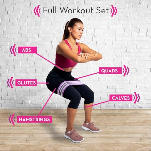 Pilates Bar Kit with Strong Stainless Steel Bar, 4 Black Latex Resistance Bands and Foot Straps, Portable & Detachable for Home Workout & Physical Therapy in Saudi Arabia
