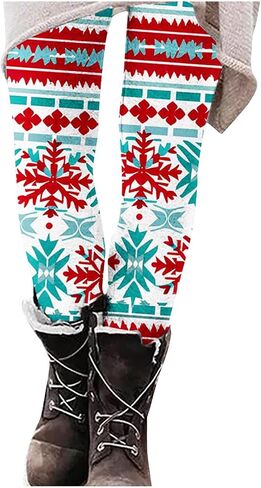 High Waisted Christmas Leggings for Women Tights Workout Yoga Pants Xmas Holiday Printed Leggings for Sports Fitness in Saudi Arabia