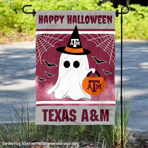 Texas A&M Aggies Happy Halloween Double Sided Garden Yard Flag in Saudi Arabia