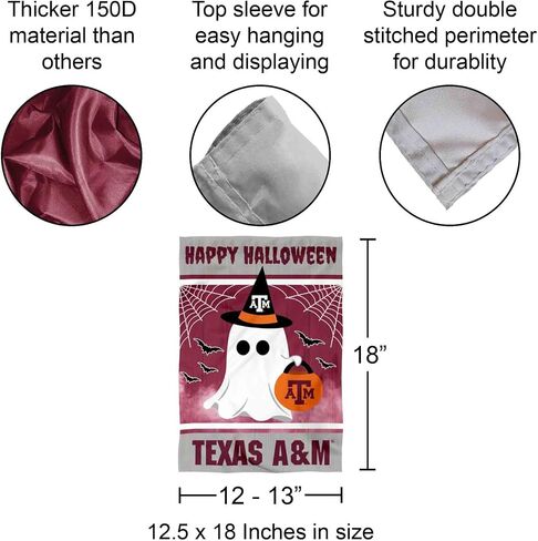 Texas A&M Aggies Happy Halloween Double Sided Garden Yard Flag in Saudi Arabia