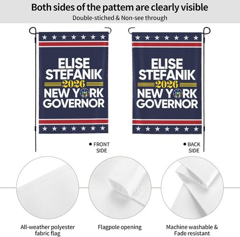 Elise-Stefanik For New York Governor Garden Flag 12x18 Stefanick For Governor 2026 Yard Sign House Flag Double Sided No Flagstand P5 in Saudi Arabia