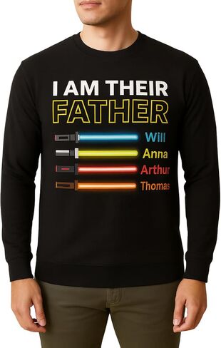 تي شيرت أو قميص تي شيرت Miracle Personalized I Am their Father - أسماء وألوان مخصصة، هدية للأب النجم من الأطفال أو الزوجة in Kuwait