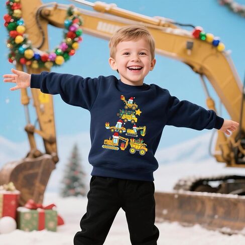 سويت شيرت عيد الميلاد للأطفال الصغار، قميص للأولاد والبنات مضحك للعطلات، قميص رجل الثلج، ملابس شجرة عيد الميلاد للأطفال من سن 2 إلى 7 سنوات in Kuwait