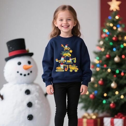 سويت شيرت عيد الميلاد للأطفال الصغار، قميص للأولاد والبنات مضحك للعطلات، قميص رجل الثلج، ملابس شجرة عيد الميلاد للأطفال من سن 2 إلى 7 سنوات in Kuwait