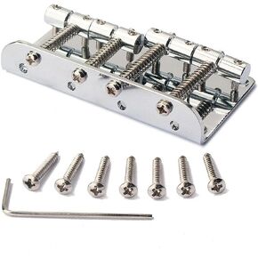 Zinc 4 String Bridge For Fender Precision Jazz Bass Guitar Chrome 201B-4 Badass Accessory in Kuwait